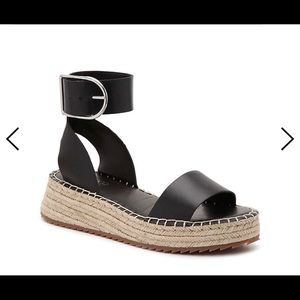 Franco Sarto black sandals.